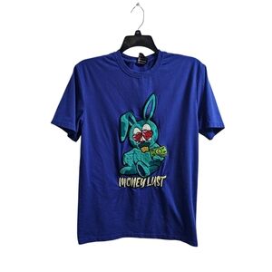 Genuine Money Lust Blue Rabbit Streetwear Shirt Men's Large/XL